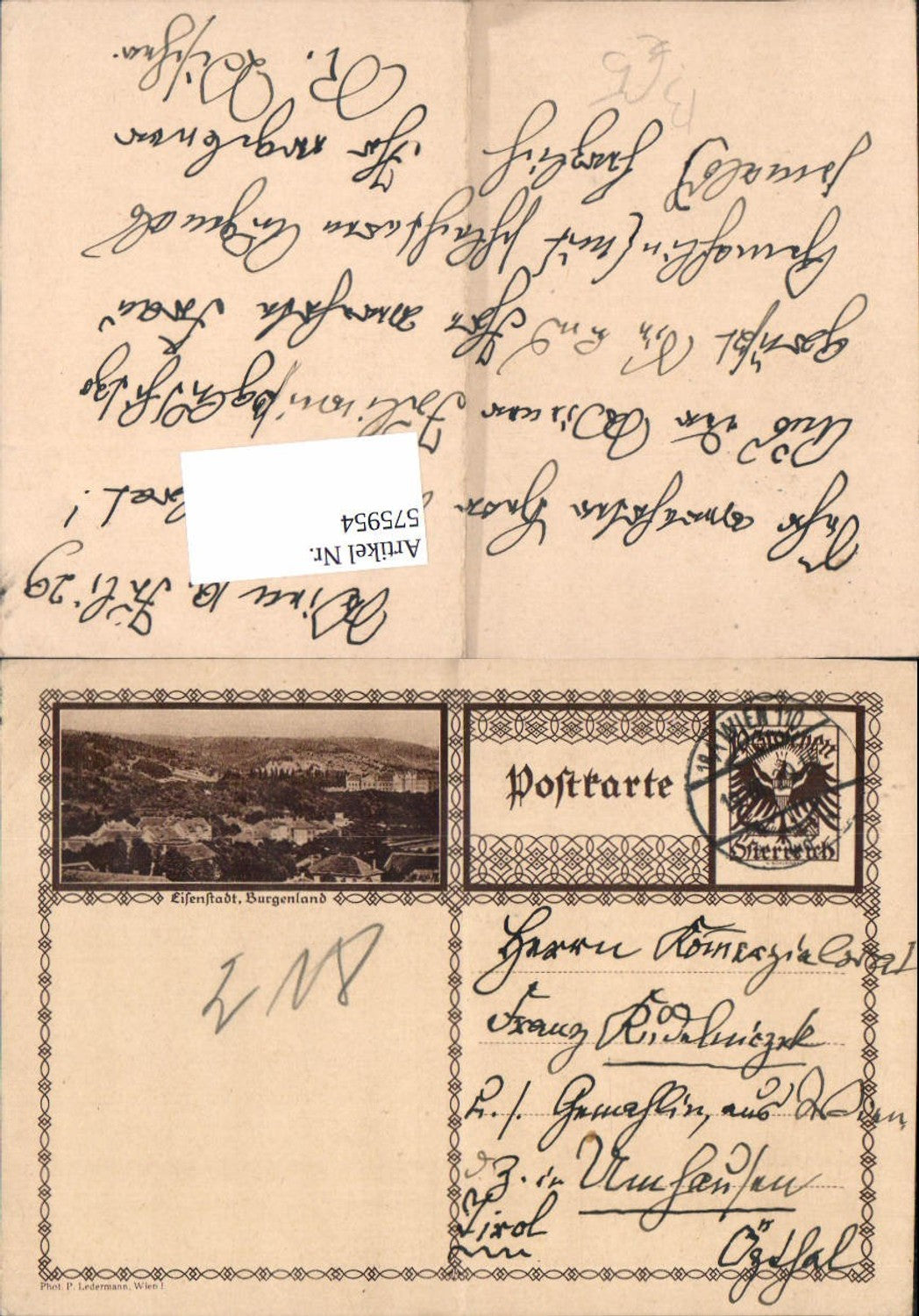 575954,Eisenstadt Postkarte