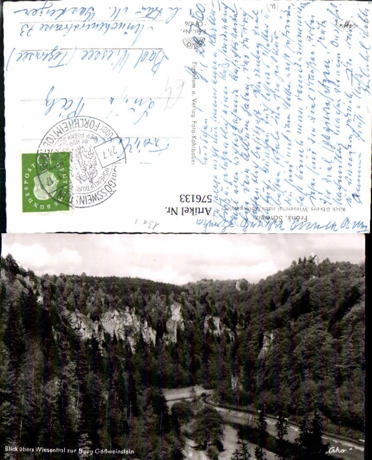 576133, Franconia. Switzerland View Wiesenthal n. Gößweinstein Castle