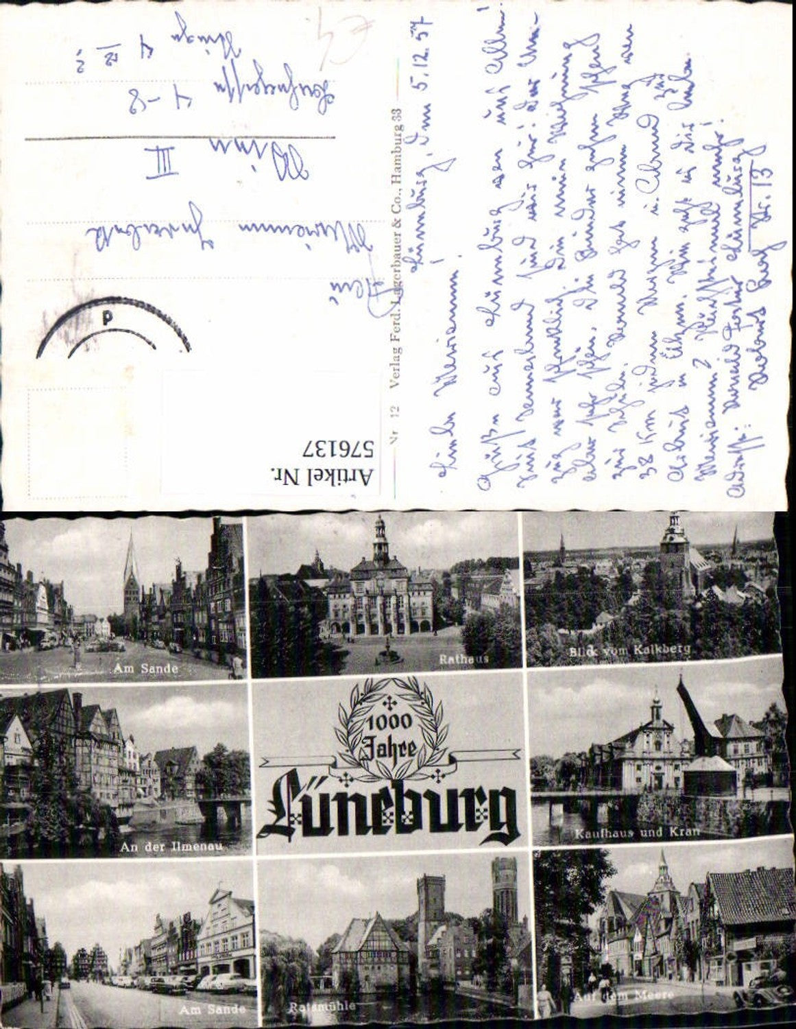 576137,Mehrbild Ak Lüneburg Am Sande Blick z. Kalkberg