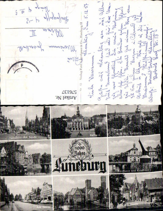 576137,Mehrbild Ak Lüneburg Am Sande Blick z. Kalkberg