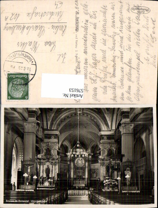 576153, Photo Ak Beuron i. Donautal Monastery Church Interior
