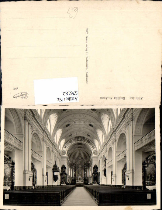 576182, Photo Ak Altötting Basilica St. Anna Interior view