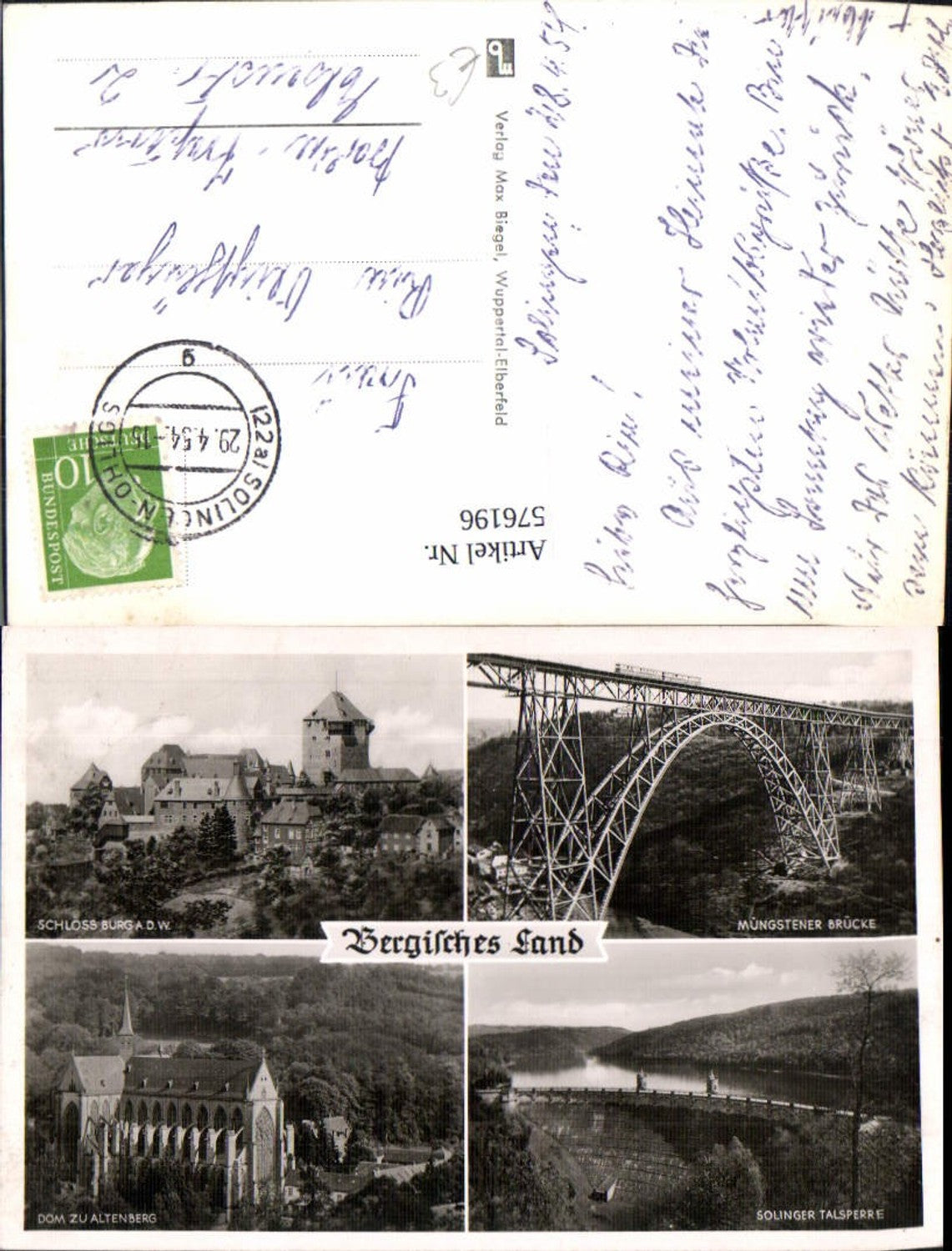 576196,Mehrbild Ak Bergisches Land Dom z. Altenberg Müngstener Brücke