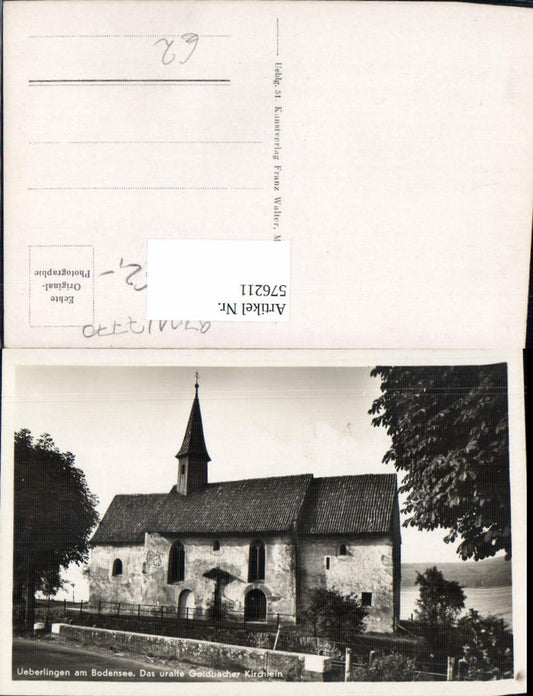 576211, Photo Ak Überlingen Überlingen on Lake Constance Goldbacher Church