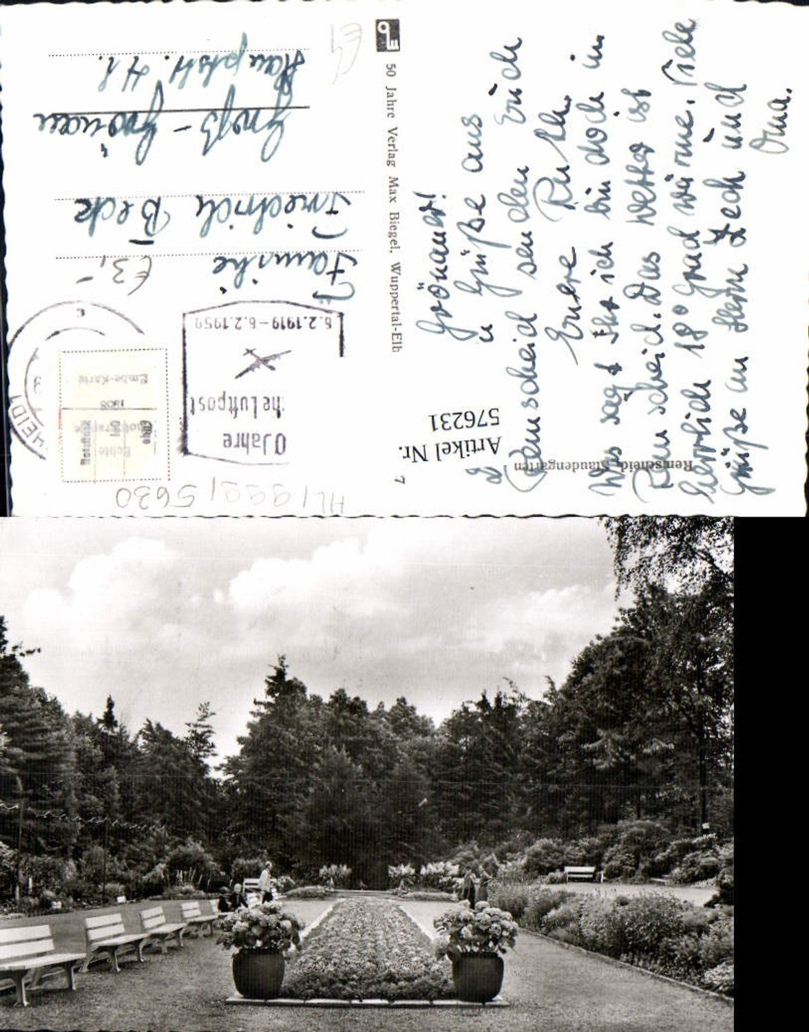 576231,Foto Ak Remscheid Staudengarten