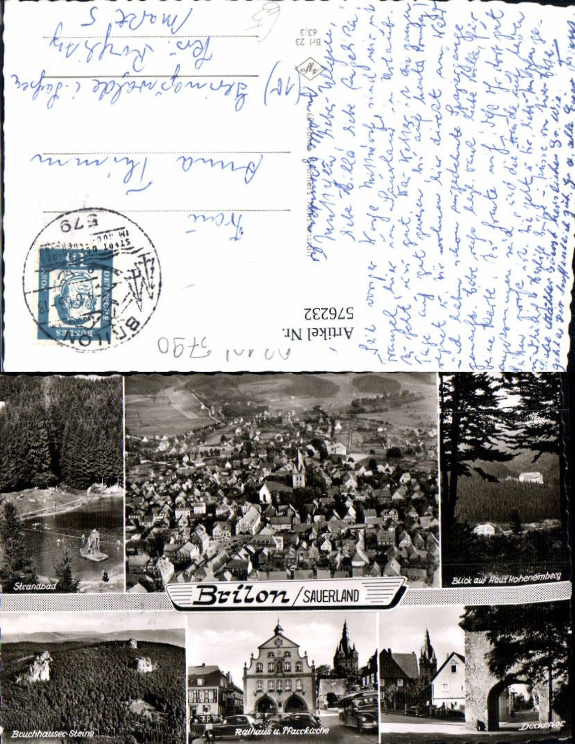 576232,Mehrbild Ak Brilon Sauerland Rathaus Strandbad