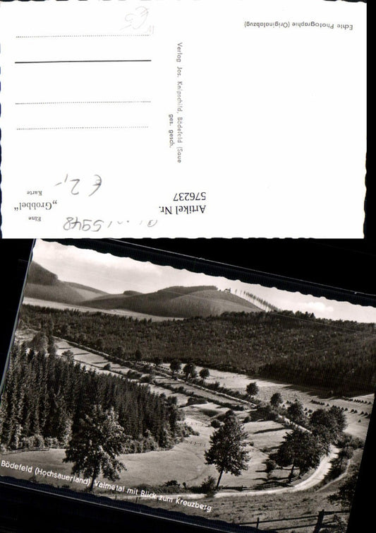 576237,Foto Ak Bödefeld Schmallenberg Hochsauerland Valmetal Blick zum Kreuzberg
