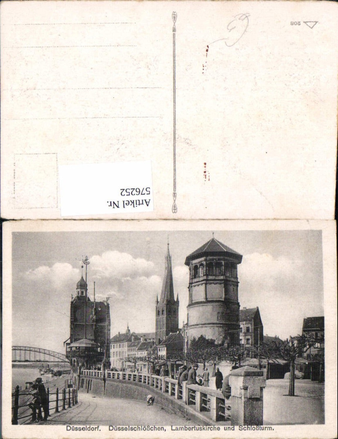576252,Düsseldorf Düsselschlößchen Lambertuskirche u. Schloßturm