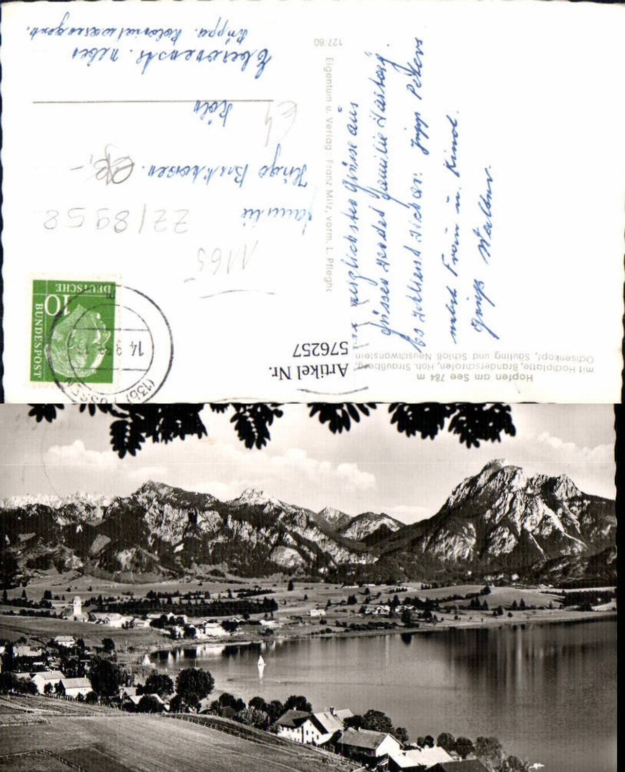 576257, Füssen Hopfen am See m. Hochplatte Branderschrofen Ochsenkopf