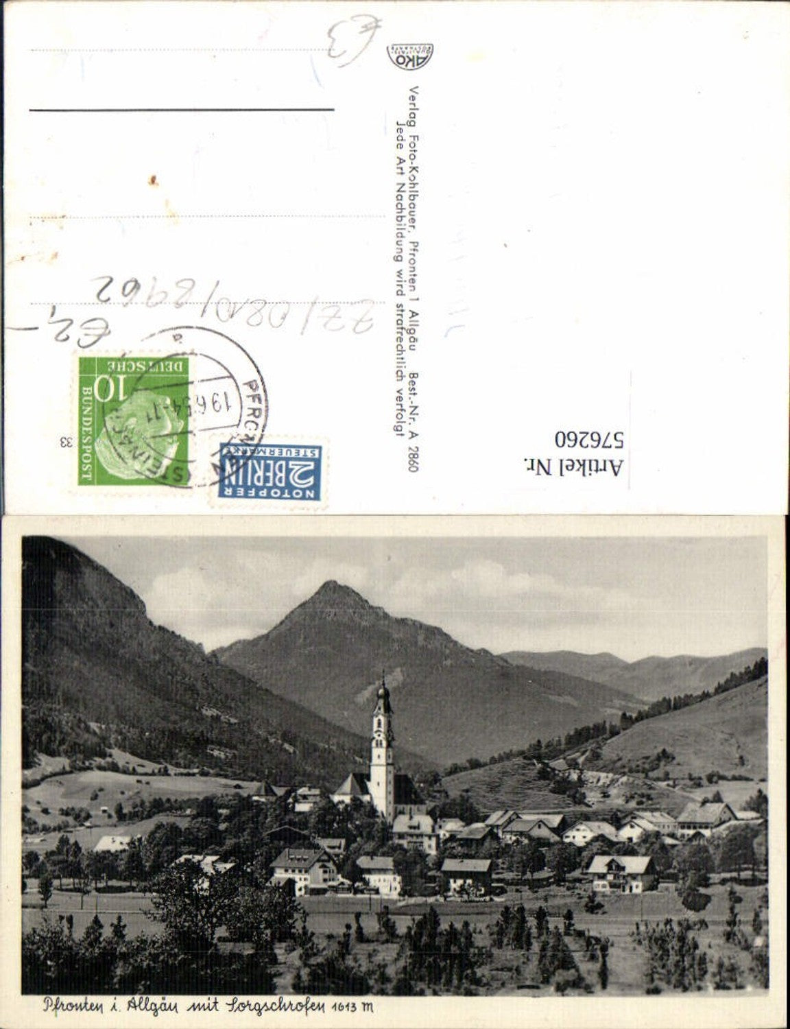 576260, Pfronten i. Allgäu m. Sorgschrofen