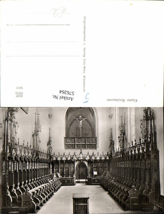 576264, Photo Ak Blaubeuren Monastery Interior View