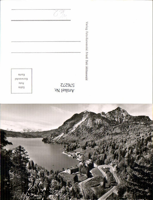 576272, Photo Ak Kesselbergstraße with Walchensee and Herzogstand near Kochel am See