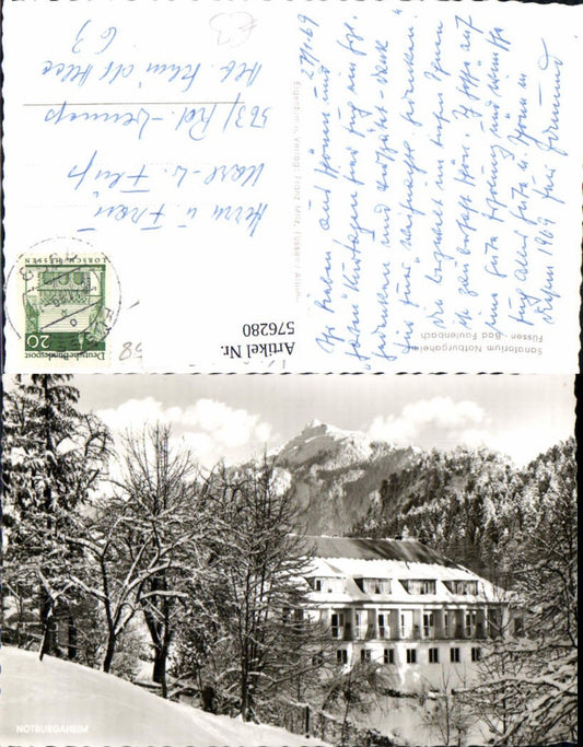 576280, Füssen Bad Faulenbach i. Winter Sanatorium Notburgaheim