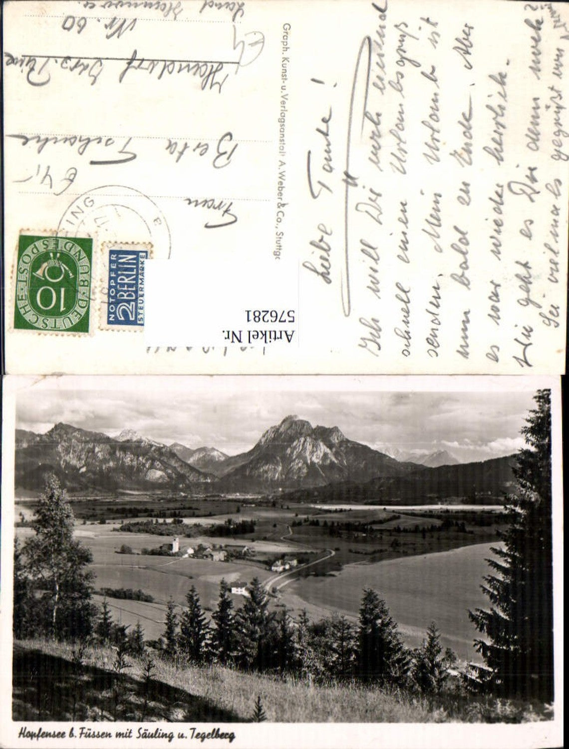 576281,Hopfensee b. Füssen m. Säuling and Tegelberg