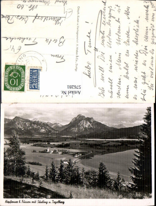 576281,Hopfensee b. Füssen m. Säuling and Tegelberg