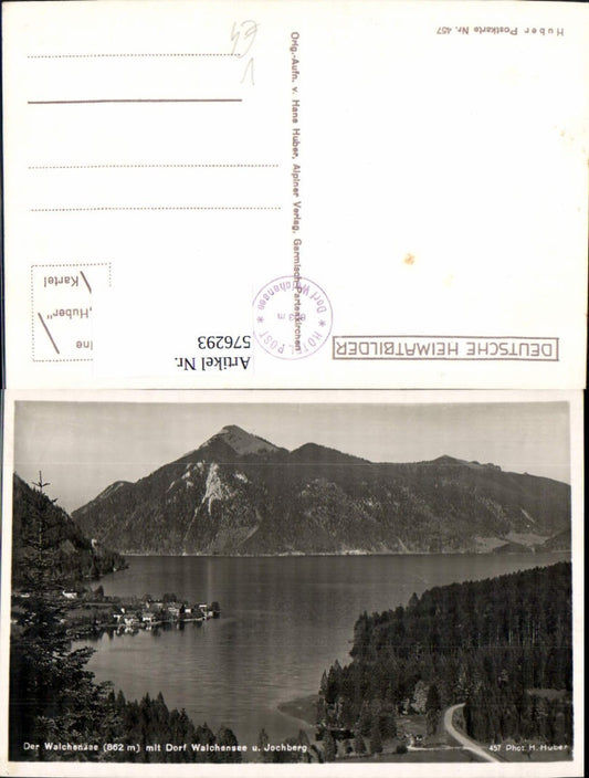 576293, Walchensee m. Walchensee village and Jochberg pub Hans Huber 457