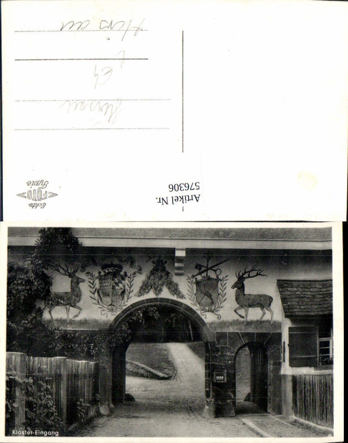 576306,Foto Ak Kloster Eingang Hirsau Calw