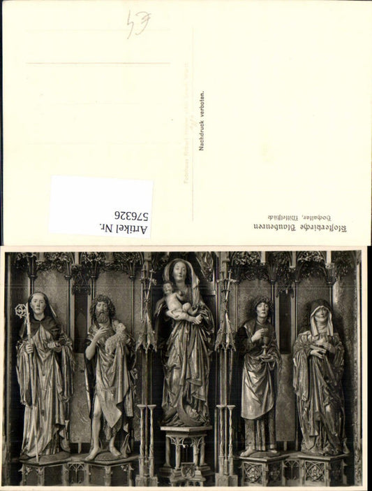 576326, Blaubeuren Monastery View of the High Altar Centerpiece Statues