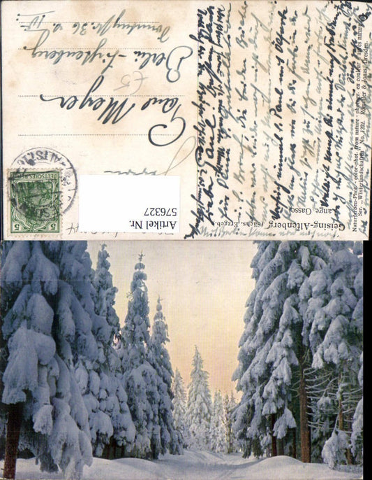 576327,Geising Altenberg Sächs. Erzgebirge Lange Gasse Winteransicht