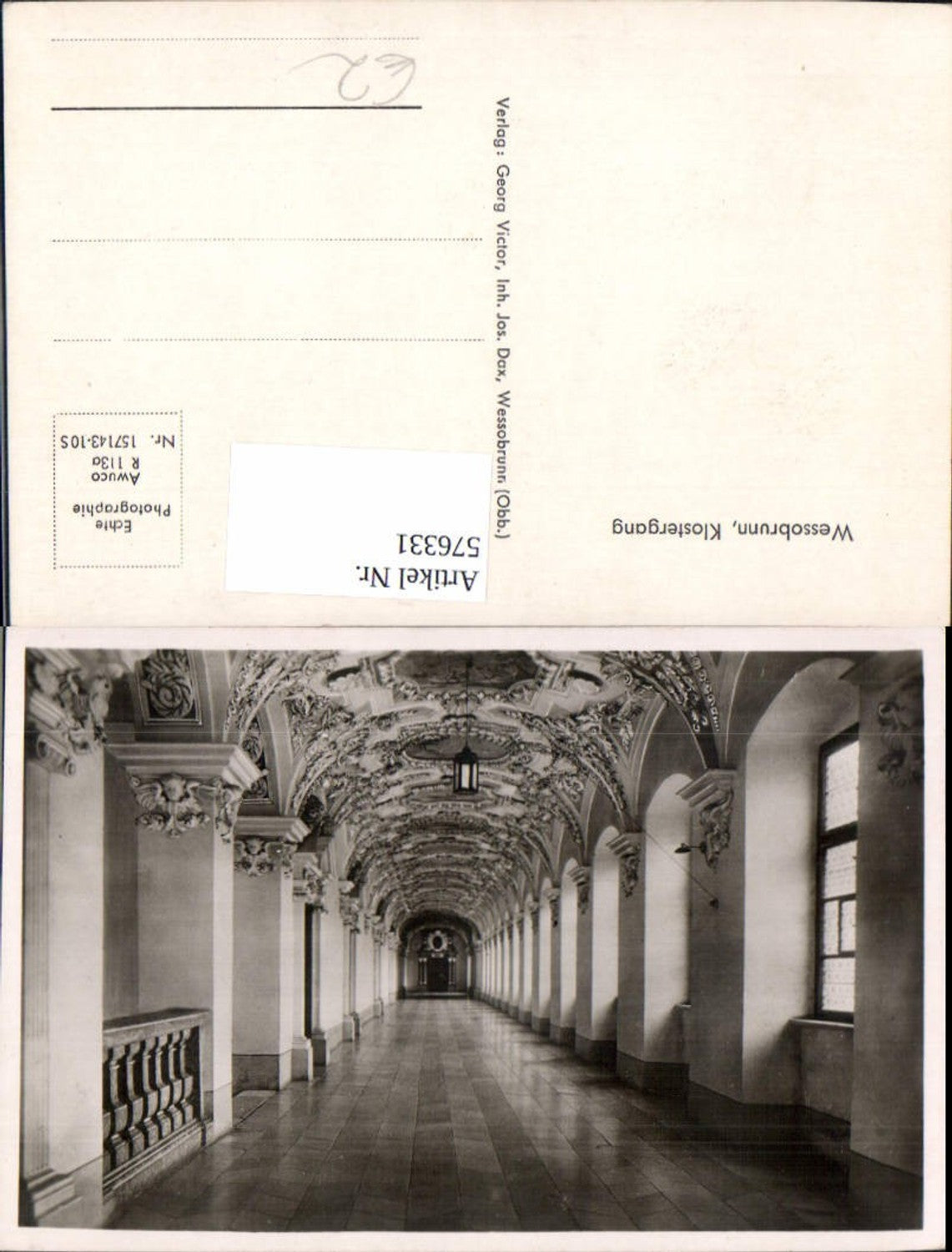 576331,Photo Ak Wessobrunn monastery corridor
