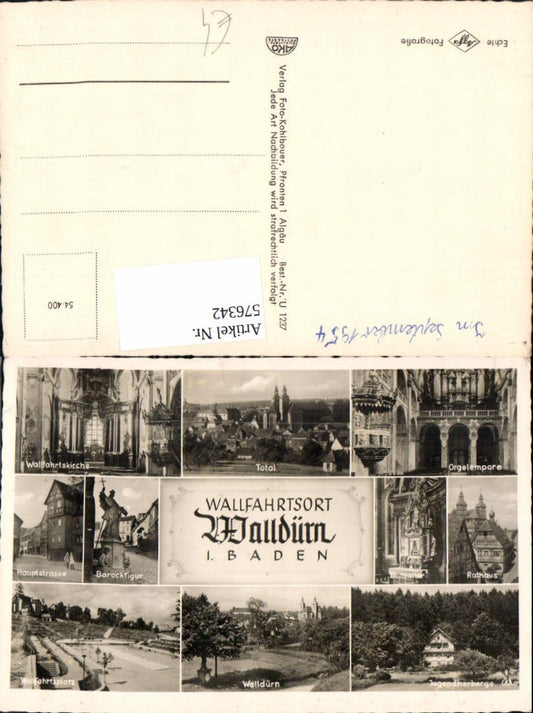 576342,Multi-image Ak Walldürn Pilgrimage Church Organ Gallery Town Hall