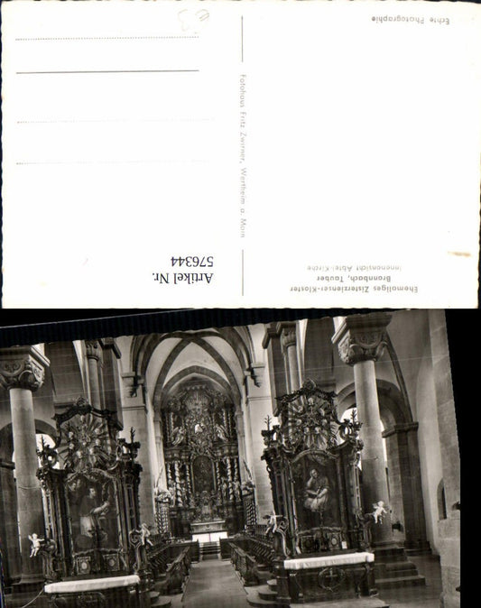 576344, Photo Ak Bronnbach Tauber Interior view Reicholzheim Monastery Wertheim