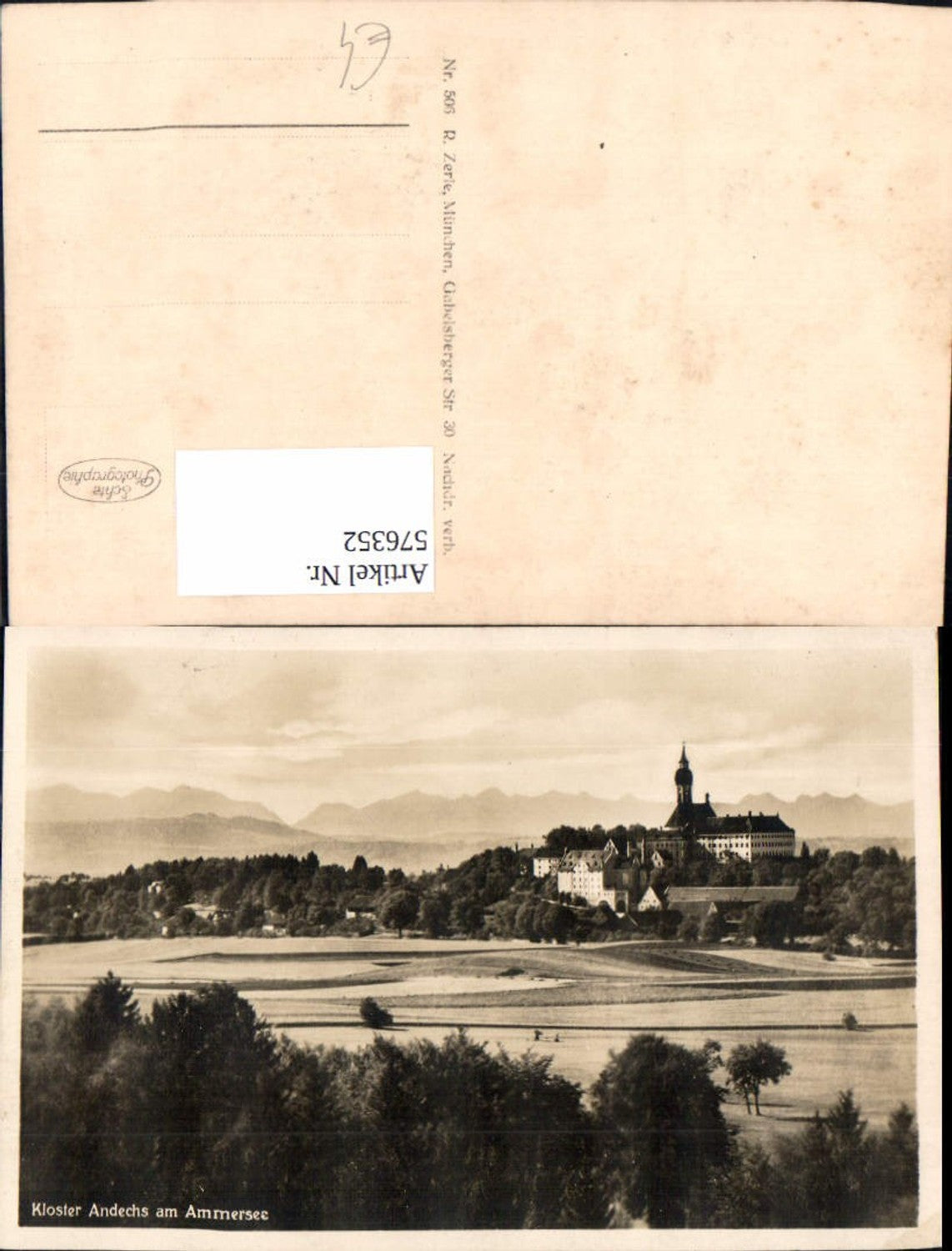 576352, Photo Ak Kloster Andechs am Ammersee