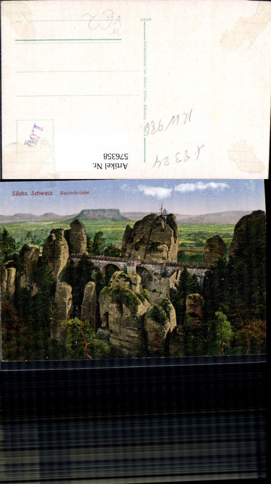 576358,Basteibrücke Sächs. Schweiz Rathen Wehlen pub Ottmar Zieher