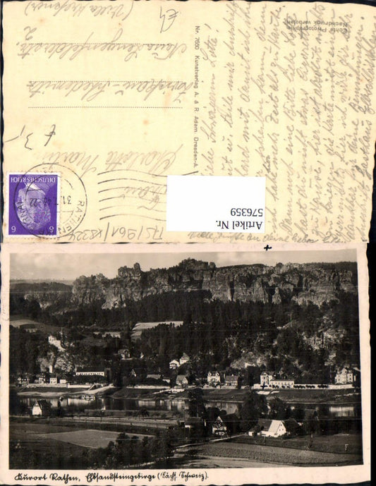 576359,Foto Ak Rathen Elbsandsteingebirge Sächs. Schweiz
