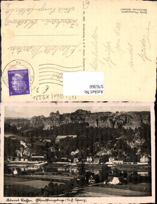 576360,Foto Ak Rathen Elbsandsteingebirge Sächs. Schweiz