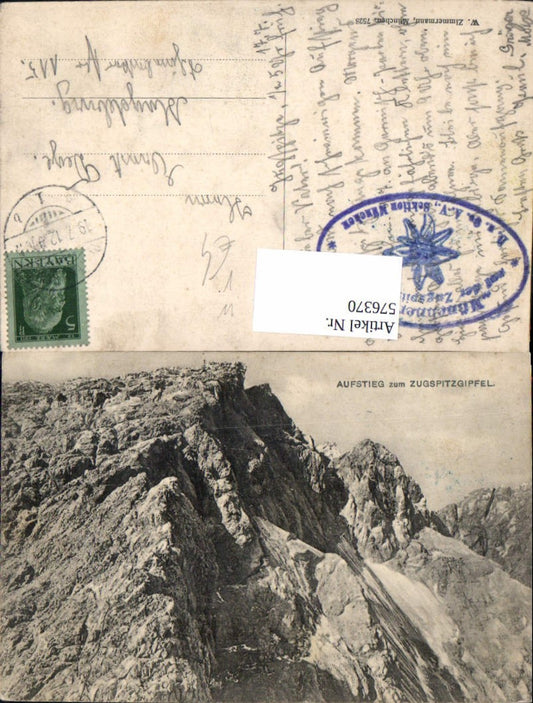 576370, Ascent to the Zugspitze summit near Garmisch-Partenkirchen, pub W. Zimmermann 7528