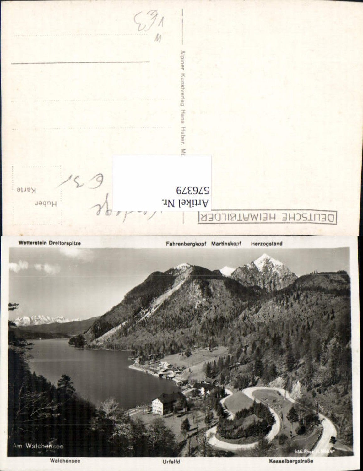 576379, Walchensee Urfeld Kesselbergstraße Kochel a. See pub Hans Huber 656