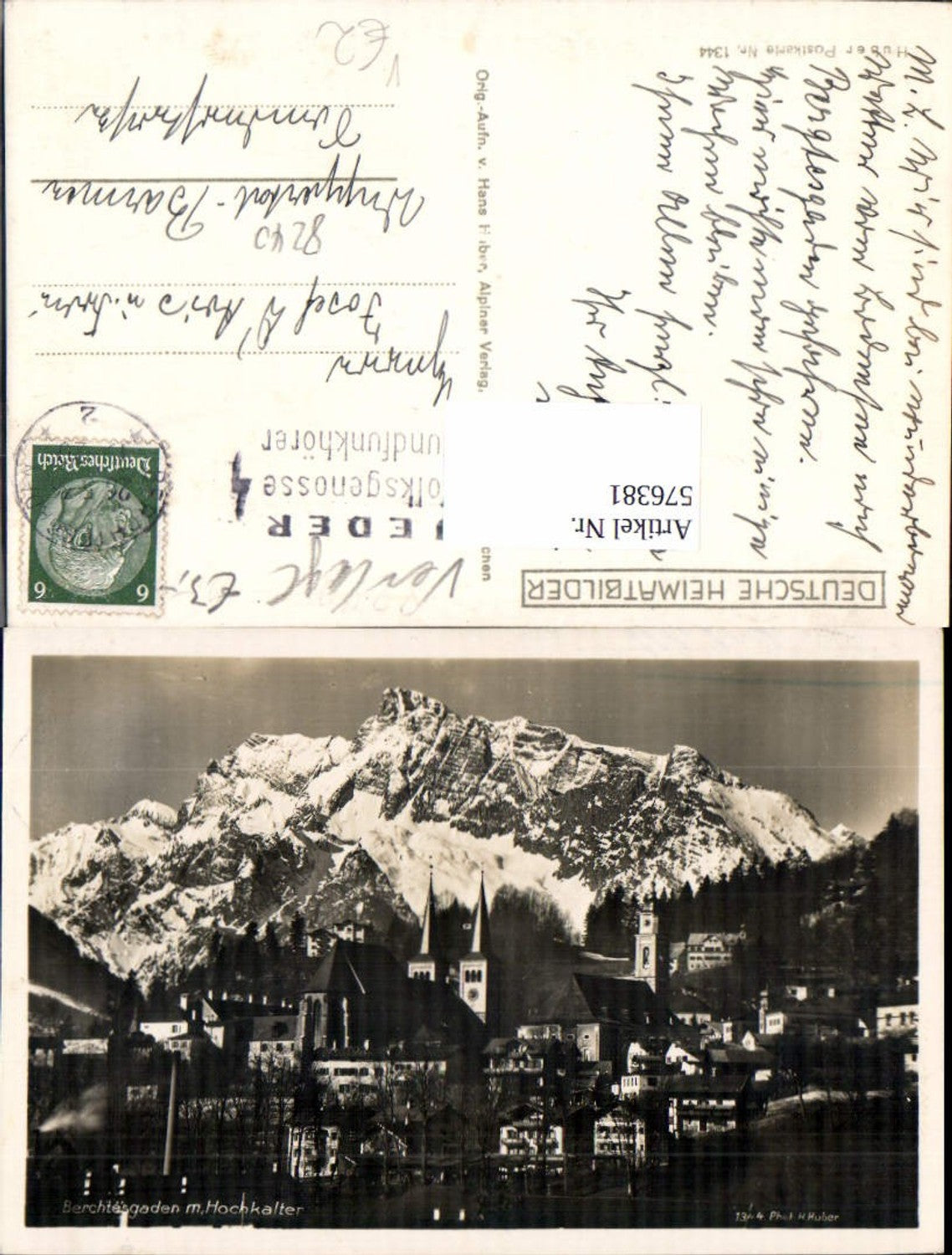 576381, Berchtesgaden m. Hochkalter pub Hans Huber 1344