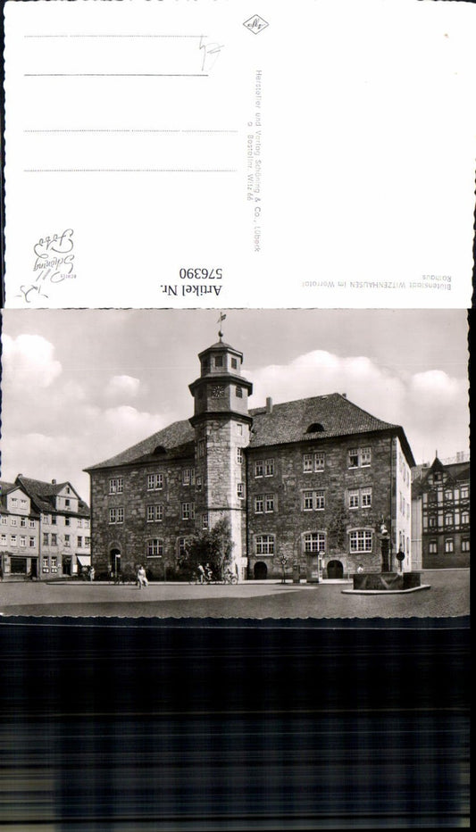 576390,Foto Ak Witzenhausen Werratal Rathaus