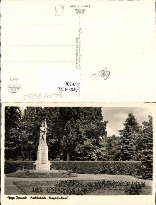 576536, Bavarian Eastern March Marktredwitz War Memorial