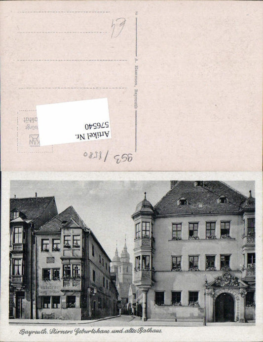 576540, Bayreuth Stirner's birthplace and old town hall