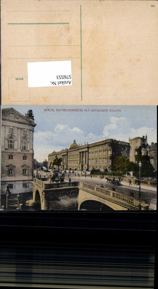 576553,Berlin Kurfürstenbrücke mit königlichem Schloss
