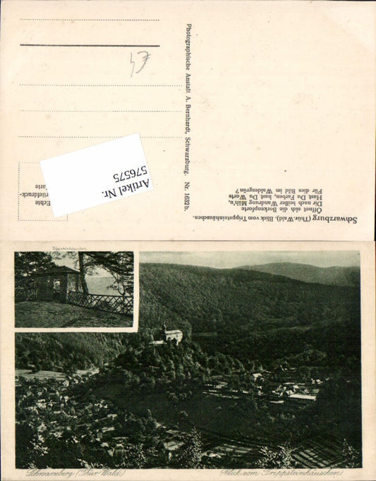 576575,Schwarzburg Blick vom Trippsteinhäuschen