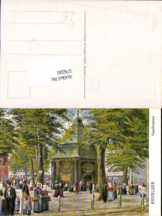 576581,Künstler AK Kevelaer Kapellenplatz