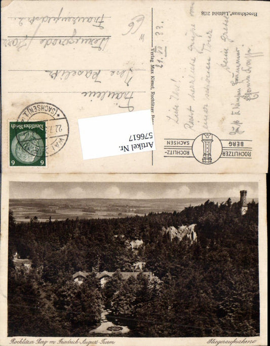 576617,Rochlitzer Berg mit Friedrich August Turm Rochlitz bei Königsfeld Fliegeraufnahme