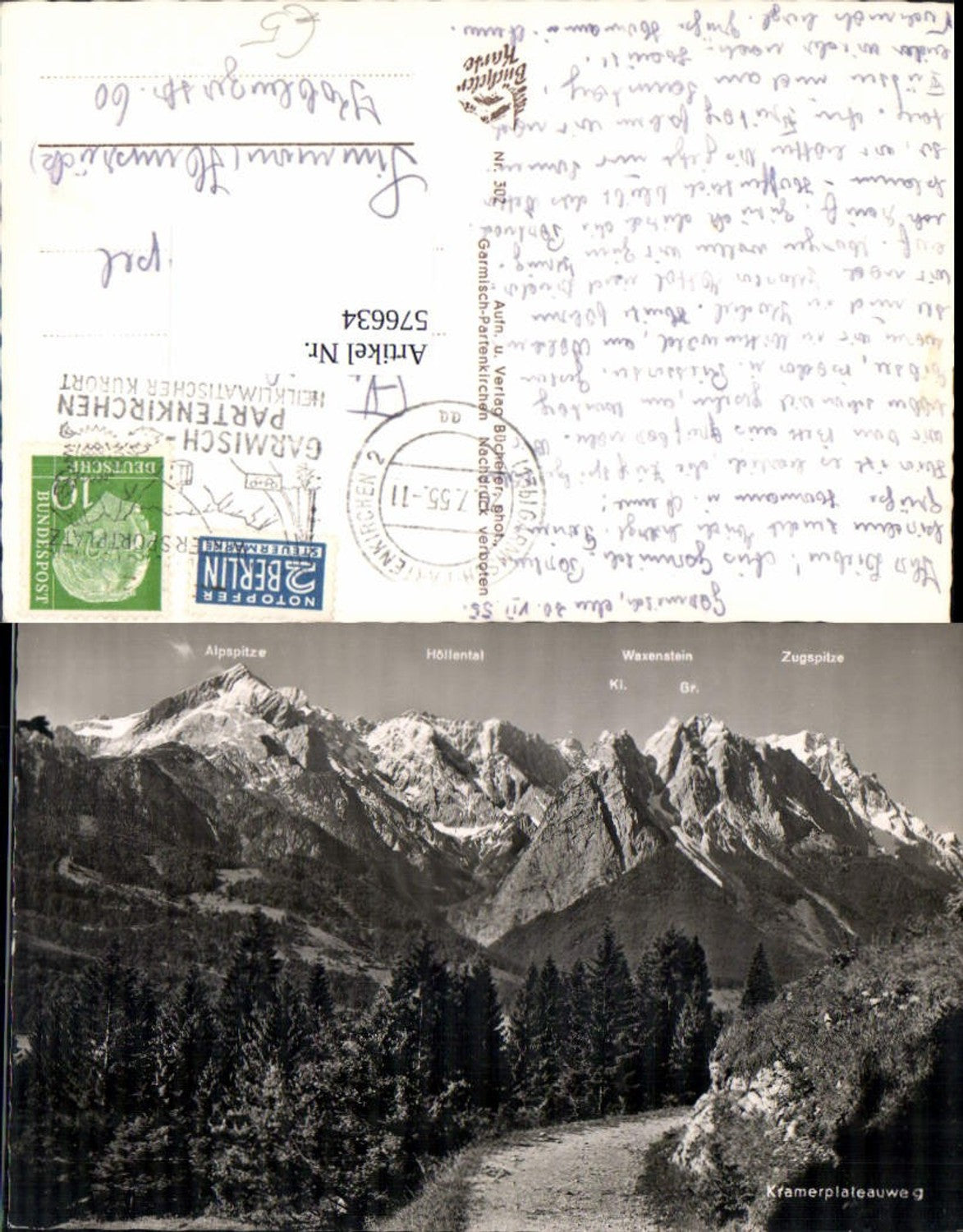 576634,Garmisch-Partenkirchen Kramerplateauweg Gipfelkarte