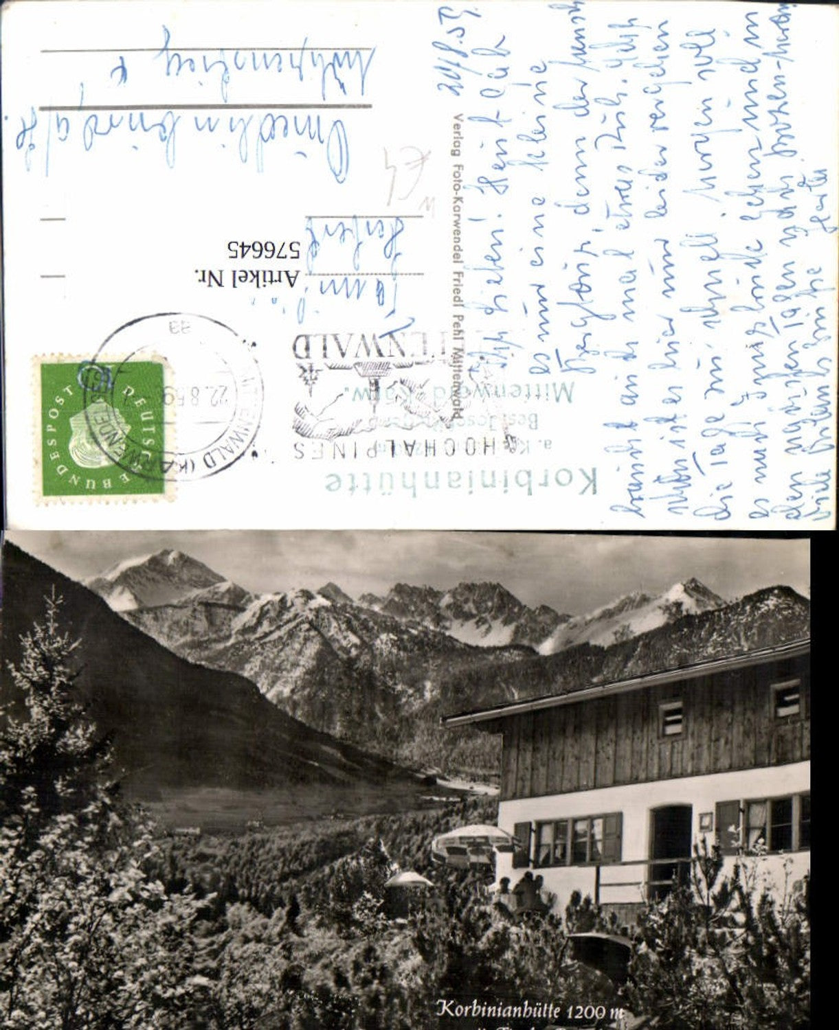 576645,Mittenwald Korbinianhütte m. Tiroler Berge
