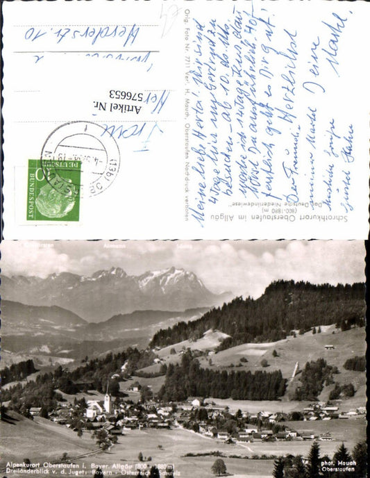 576653, Photo Ak Oberstaufen i. Allgäu Totale