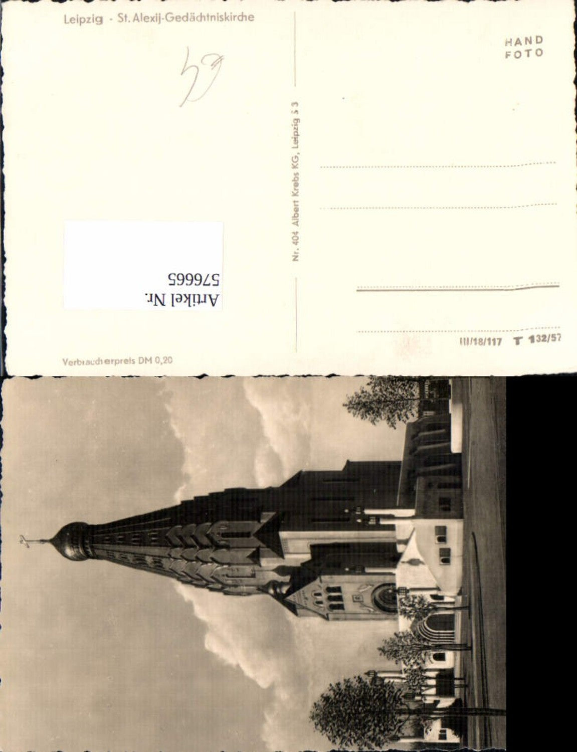 576665,Foto Ak Leipzig St Alexij Gedächtniskirche