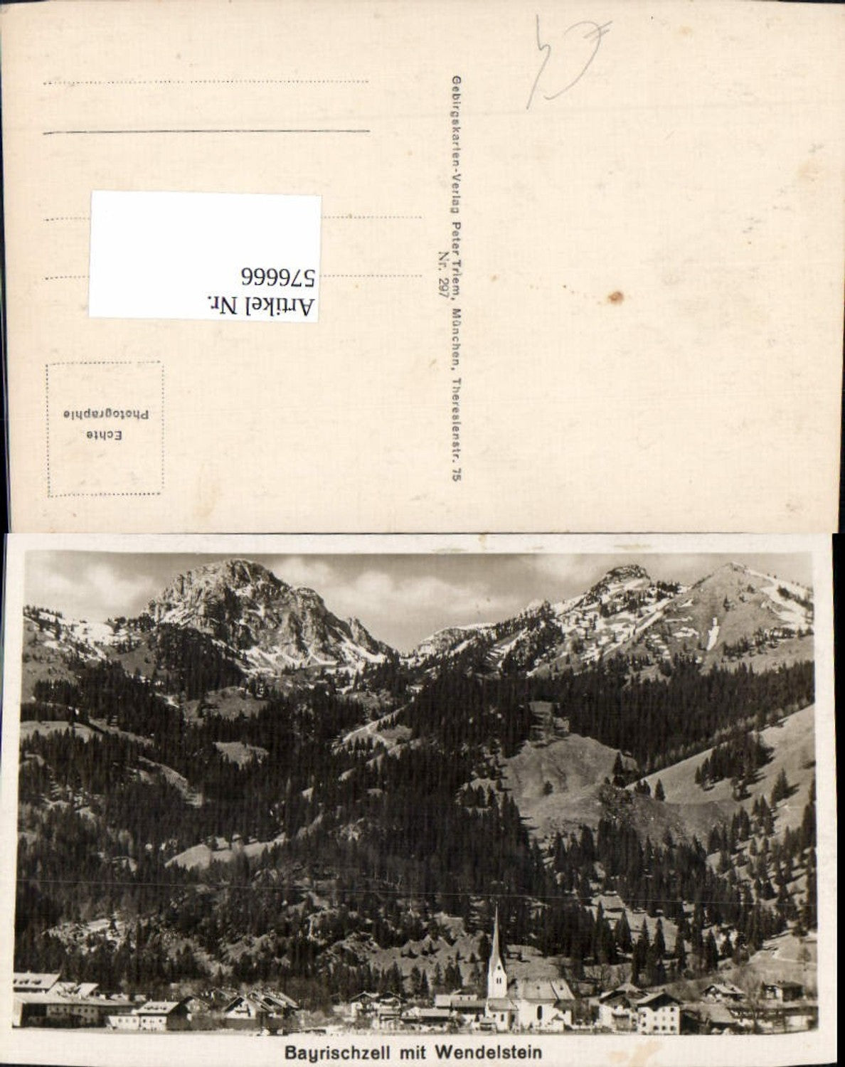 576666, Photo Ak Bayrischzell m. Wendelstein
