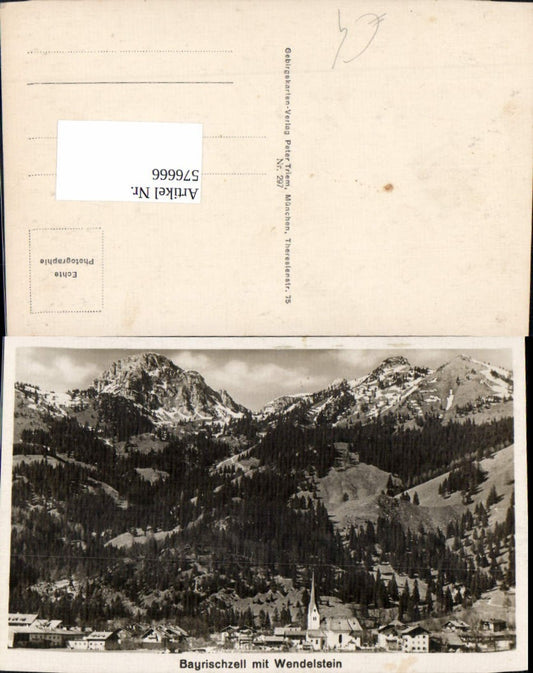 576666, Photo Ak Bayrischzell m. Wendelstein