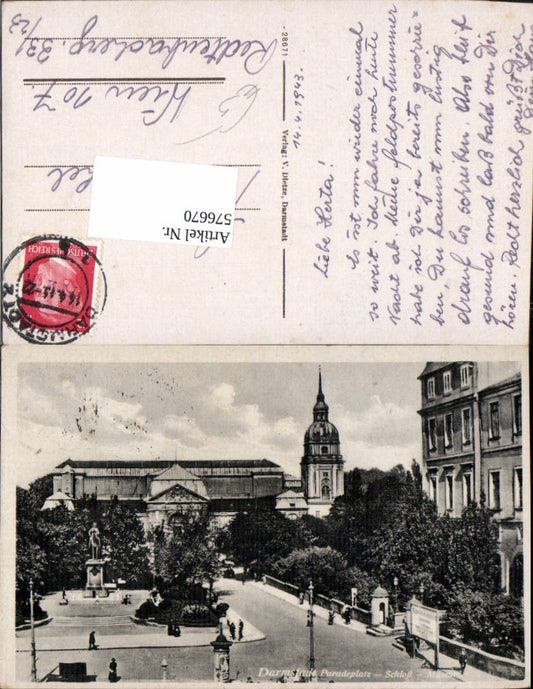 576670,Darmstadt Paradeplatz Schloss Museum