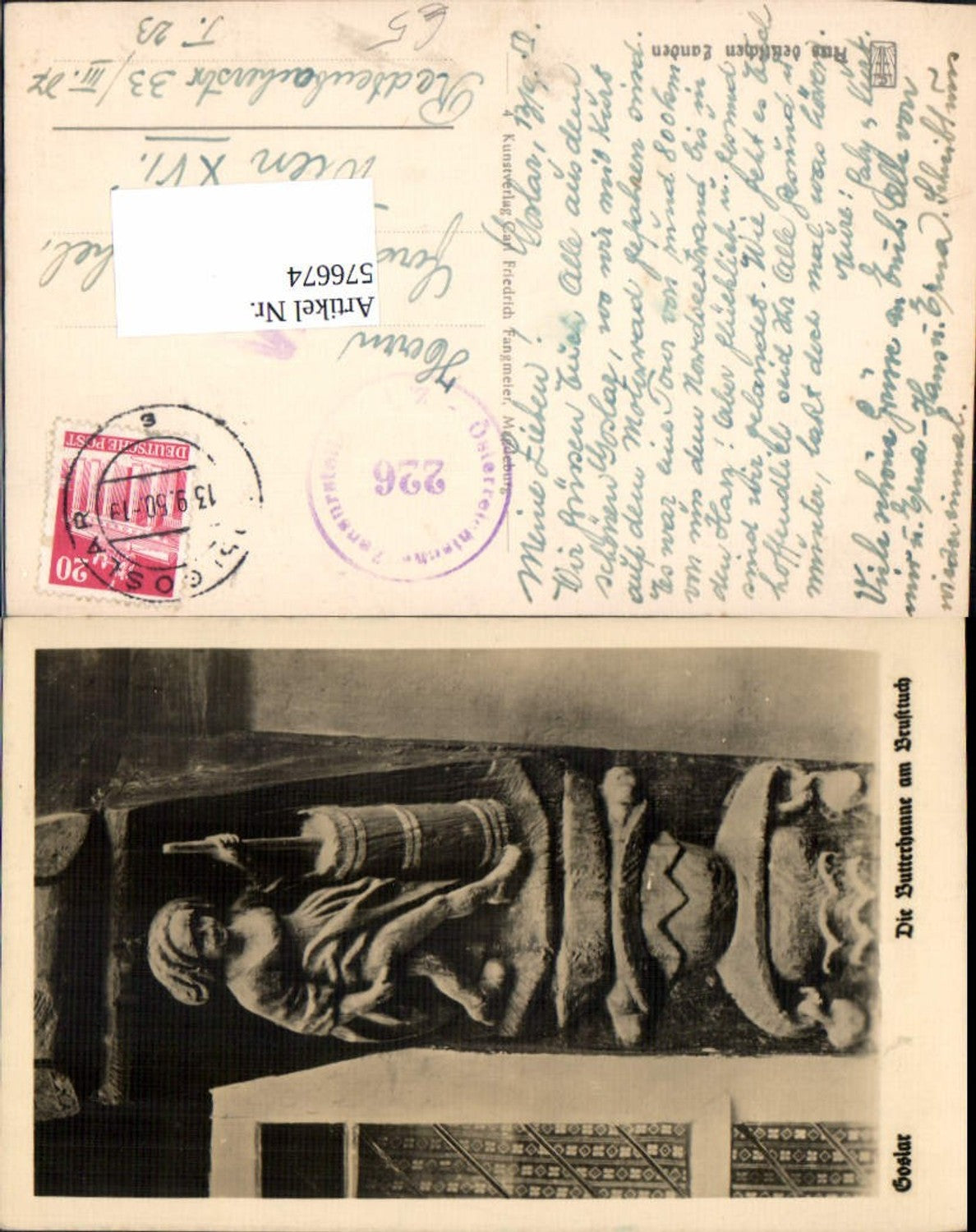 576674,Goslar Butterhanne am Brusttuch Statue