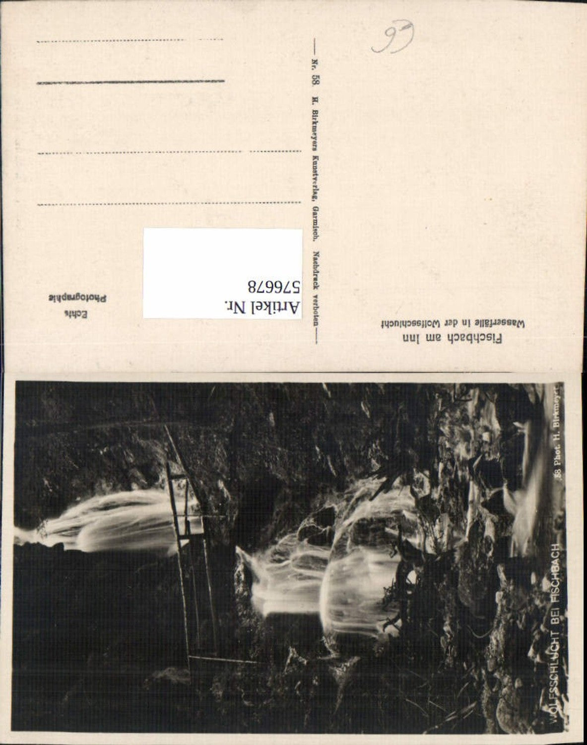 576678, Photo Ak Flintsbach am Inn Fischbach a. Inn Waterfall Wolfsschlucht