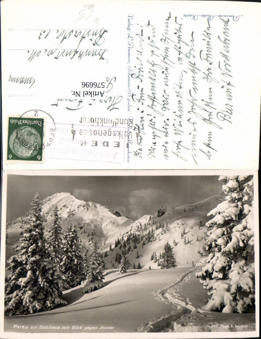 576696,Golling an der Salzach Partie a. Carl-von-Stahl-Haus Blick geg. Jenner Winteransicht